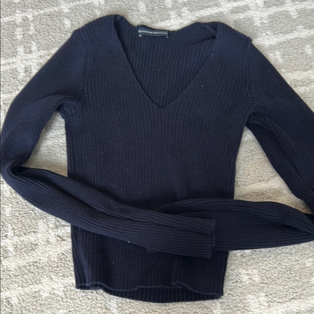Black V-Neck Women's Sweater